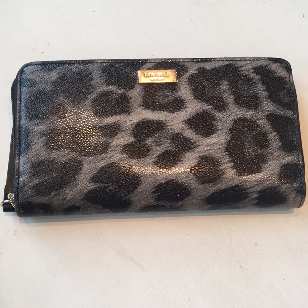Kate Spade Wallet leopard print.  EUC